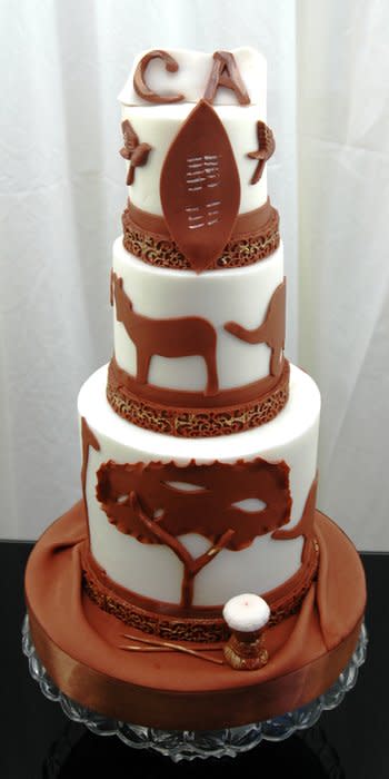 African Safari Wedding Cake