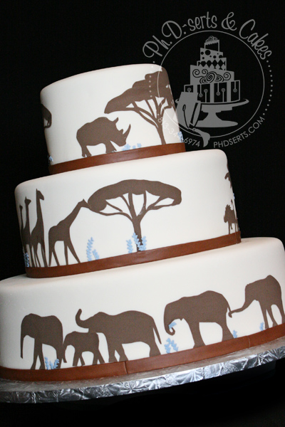 African Safari Wedding Cake