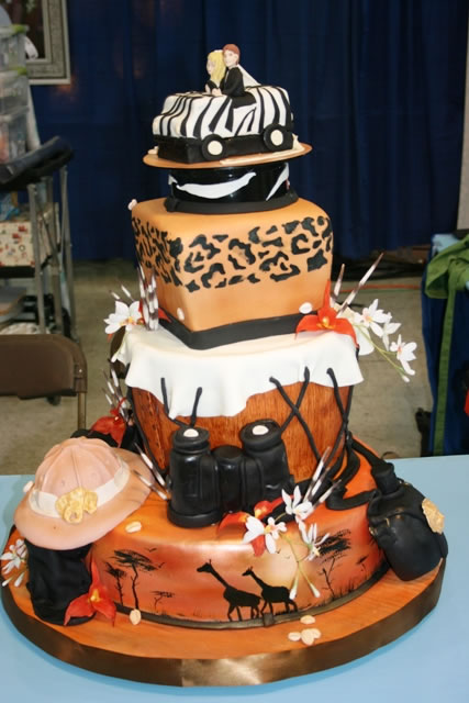 African Safari Wedding Cake