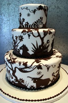 African Theme Wedding Cake