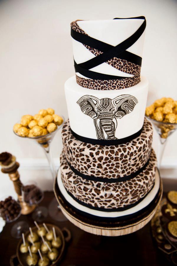 African-themed Wedding Cake