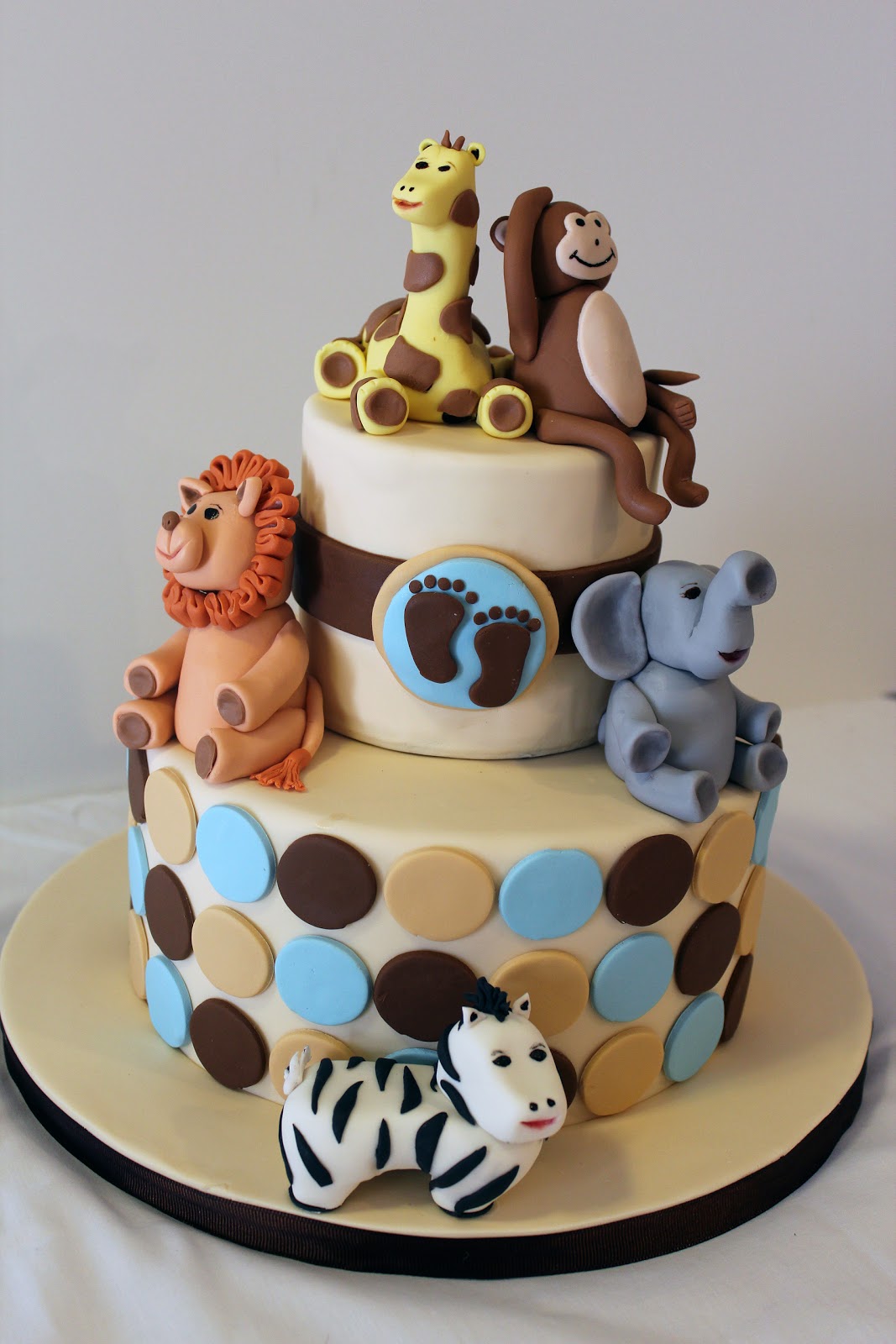 Animal Baby Shower Cake