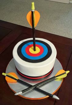 Archery Target Birthday Cake