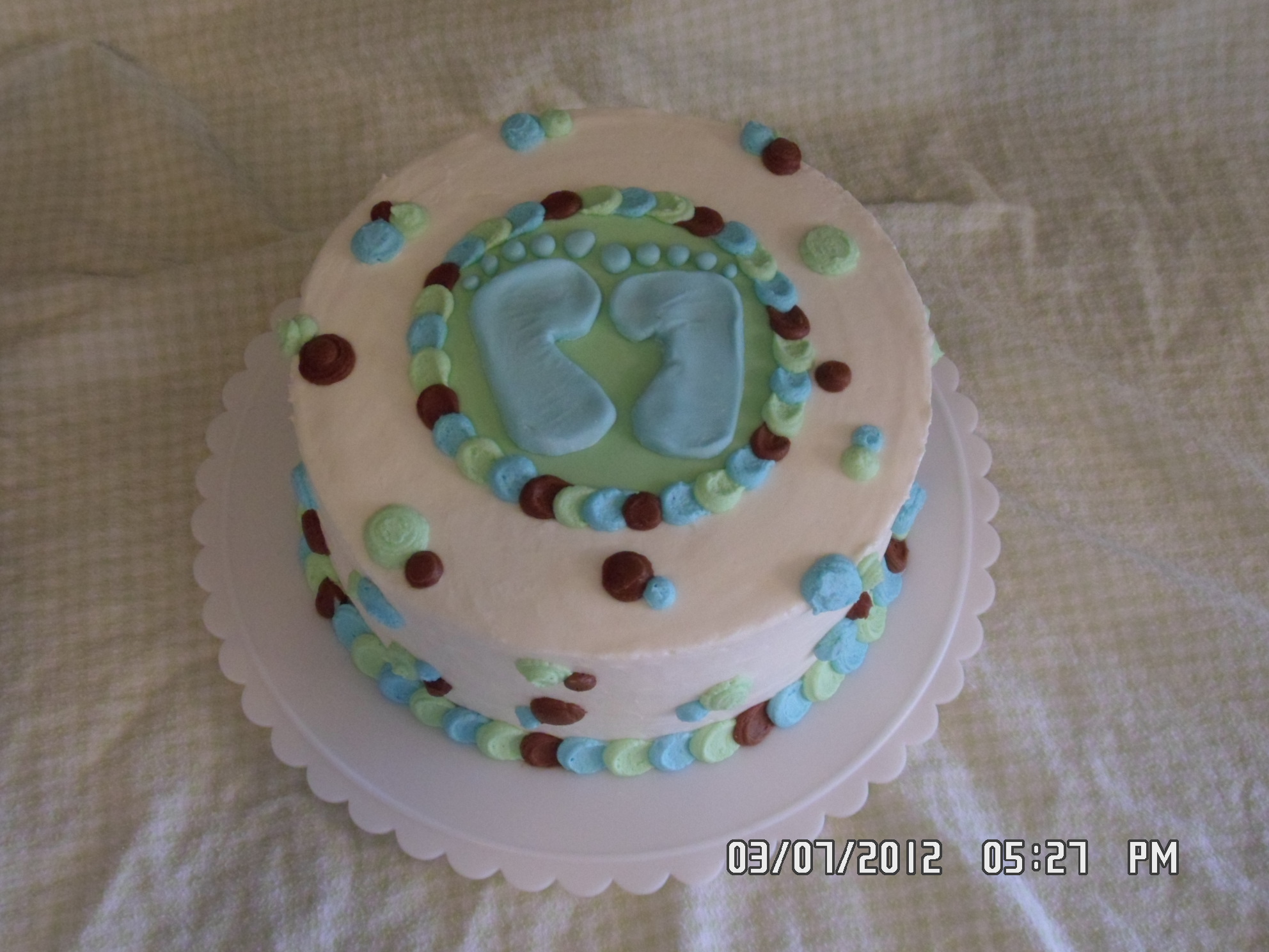 Baby Boy Shower Cake with Buttercream