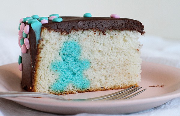 Baby Gender Reveal Cake Inside