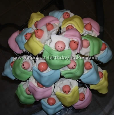 Baby Shower Cupcake Cake