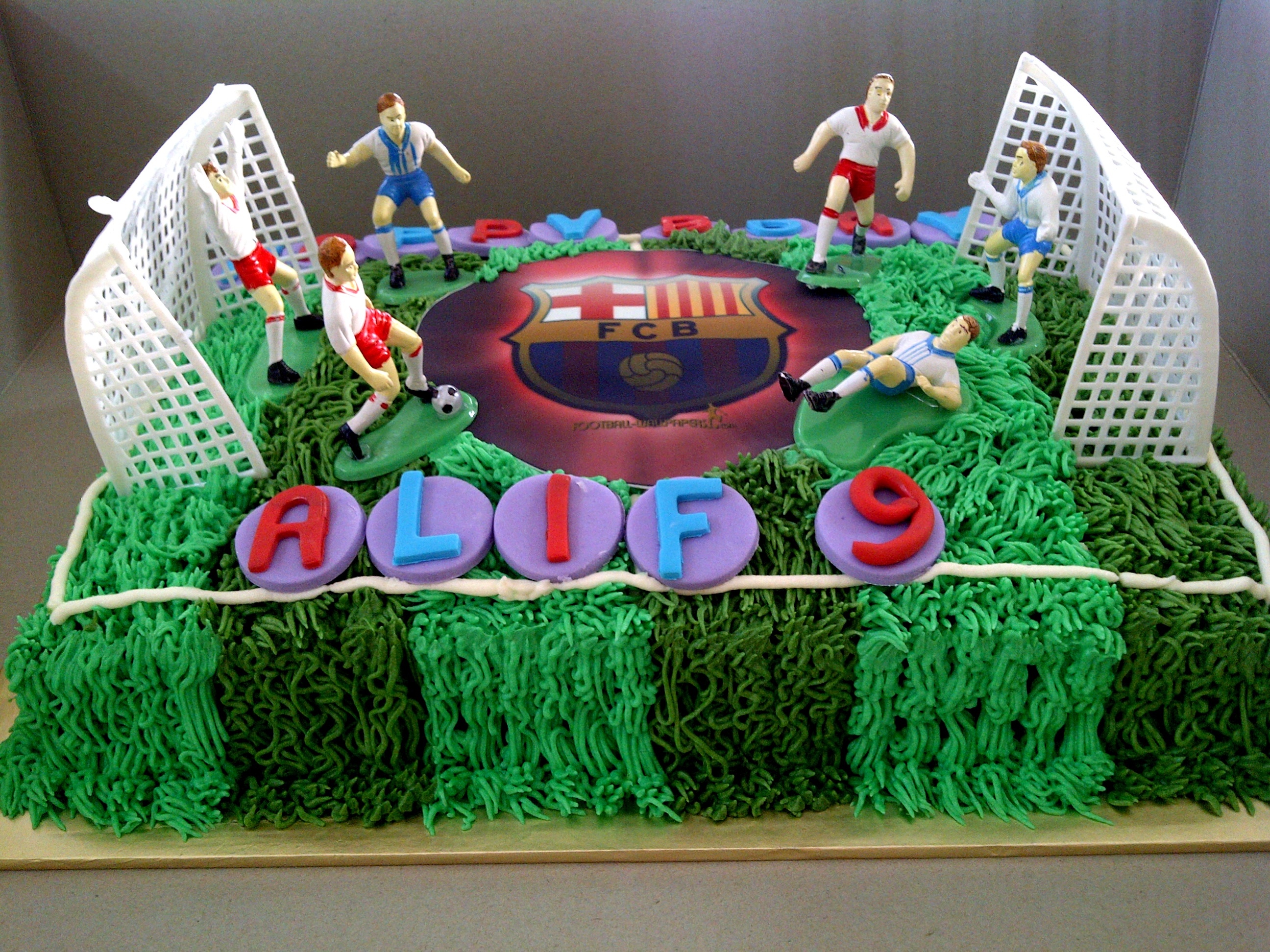 Barcelona Soccer Cupcake Cake