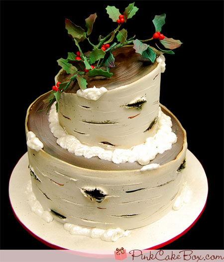 Birch Tree Wedding Cake