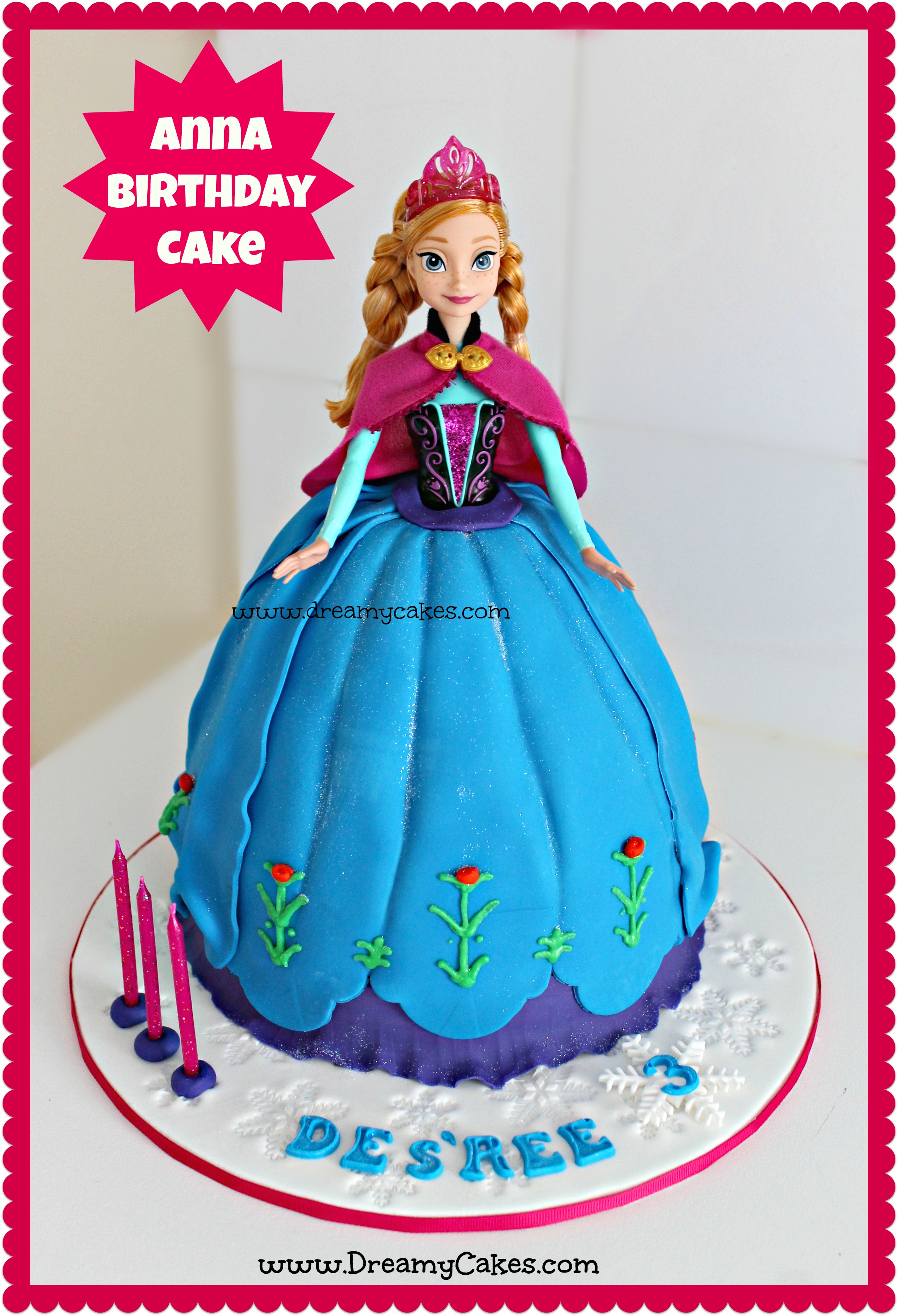8 Photos of Easy Frozen Anna Cakes 8 Photos of Easy Frozen Anna Cakes