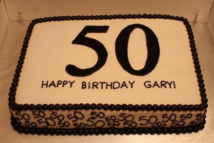 Black 50th Birthday Sheet Cakes