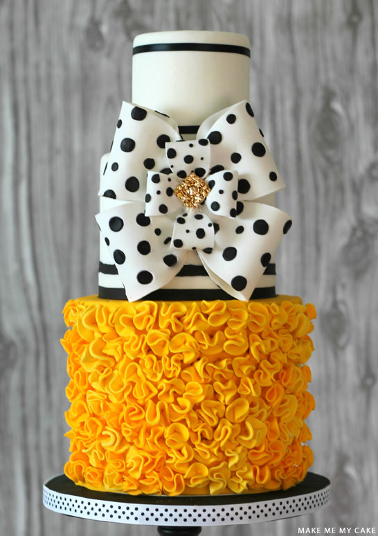 Black and White Polka Dot Cake