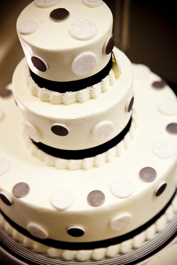 Black and White Polka Dot Cake