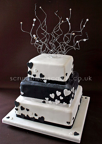 Black and White Wedding Cake