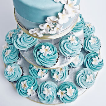 Blue Wedding Cupcakes