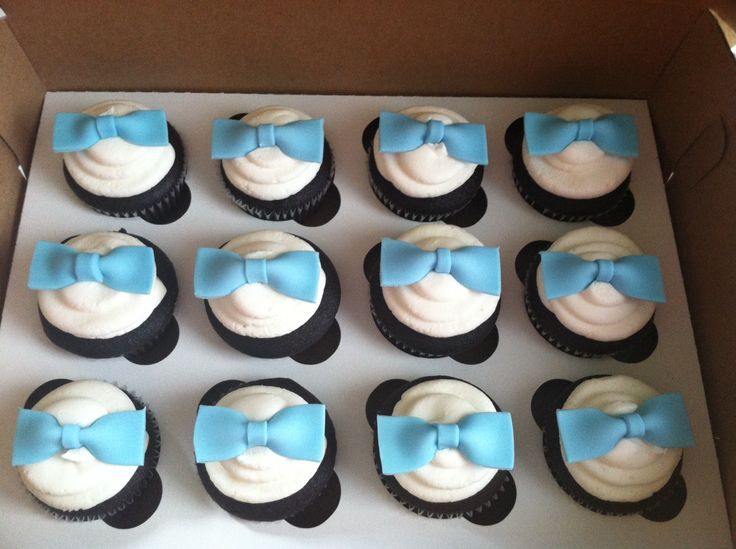 Bow Tie Cupcakes