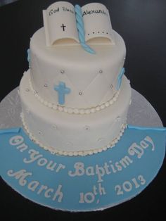 Boy Baptism Cake