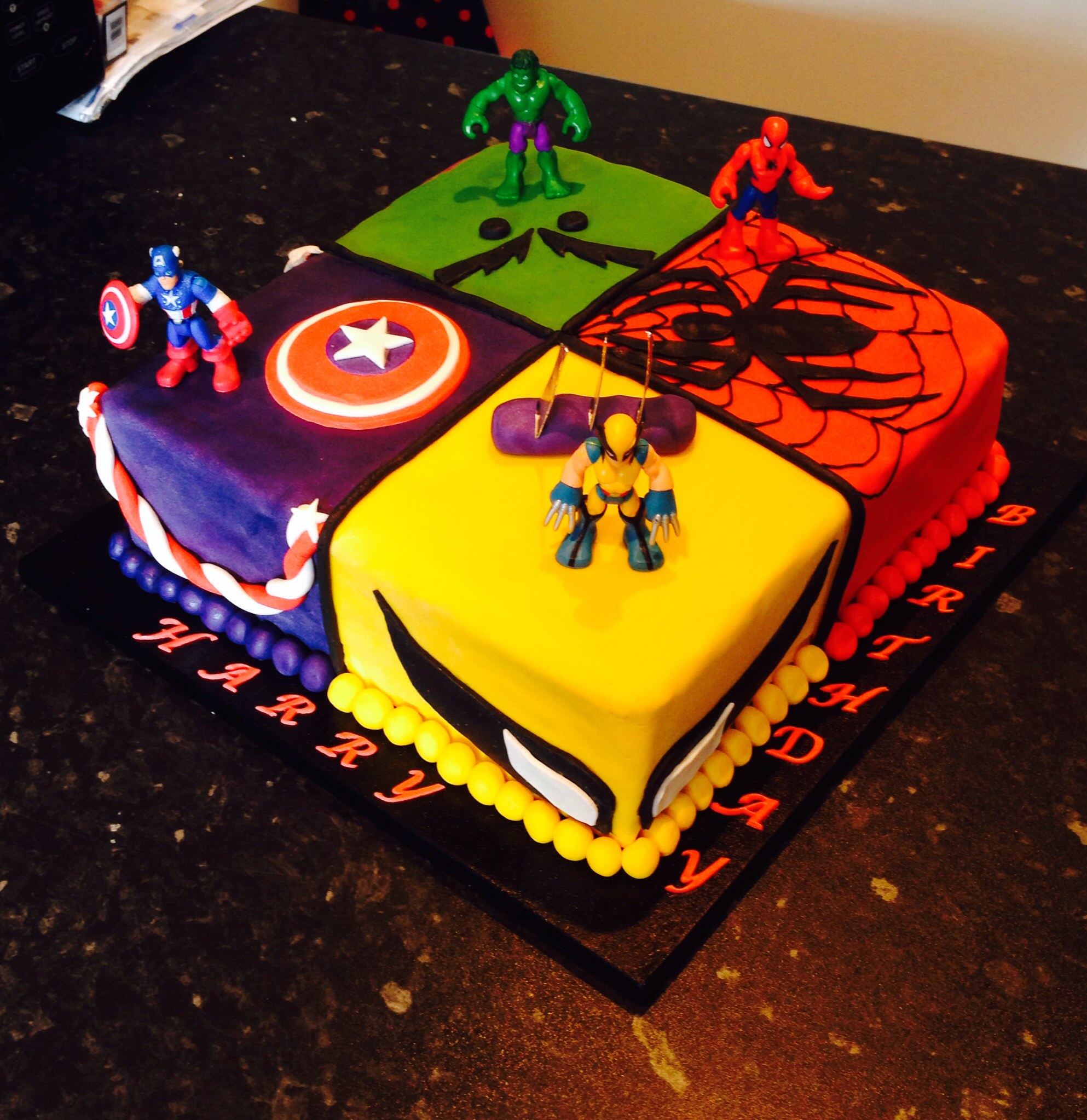 Boys Superhero Birthday Cake