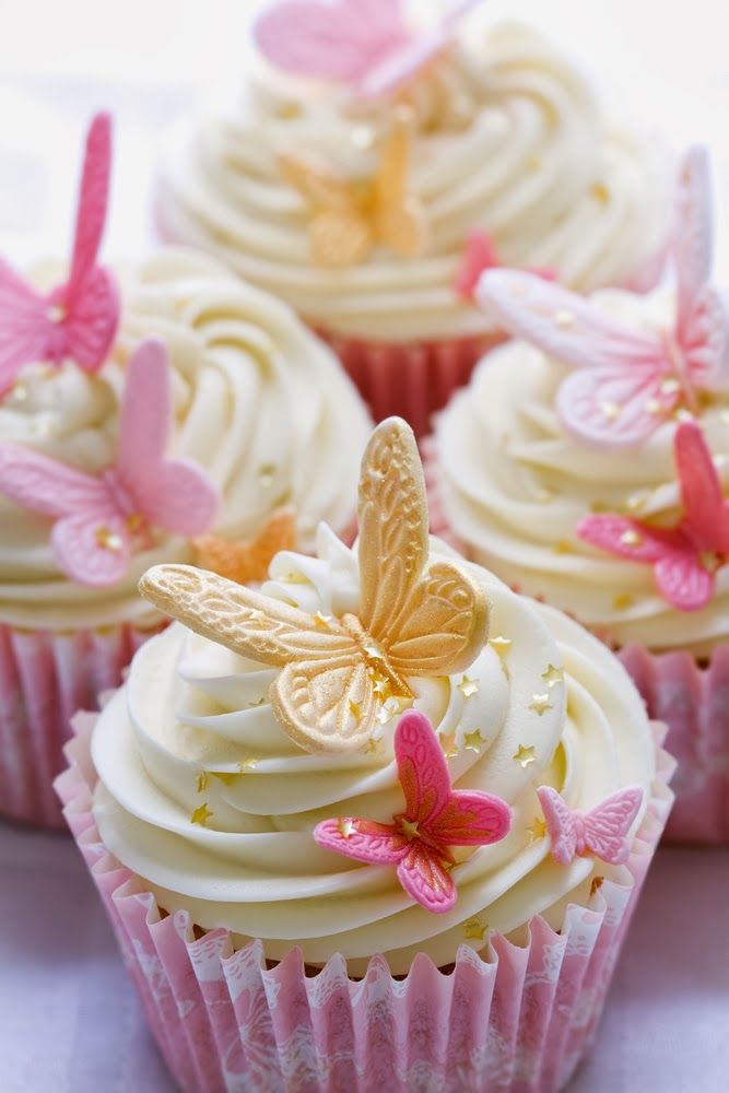 Butterfly Baby Shower Cake and Cupcakes