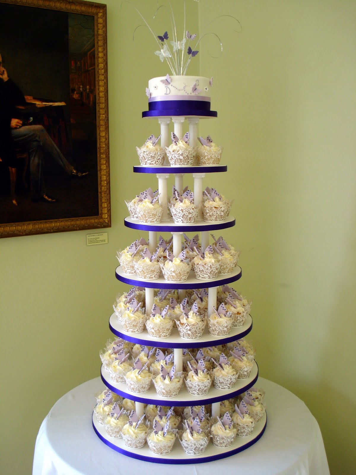 Butterfly Wedding Cake Cupcake Tower