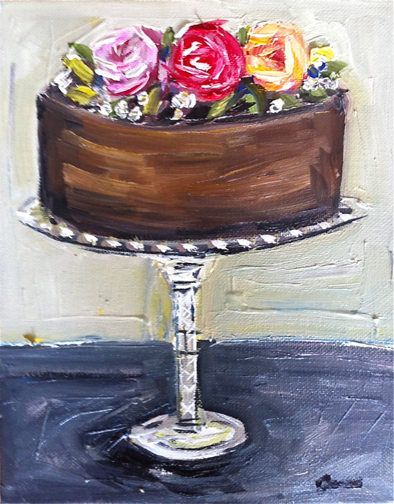 Cake Painting On Canvas