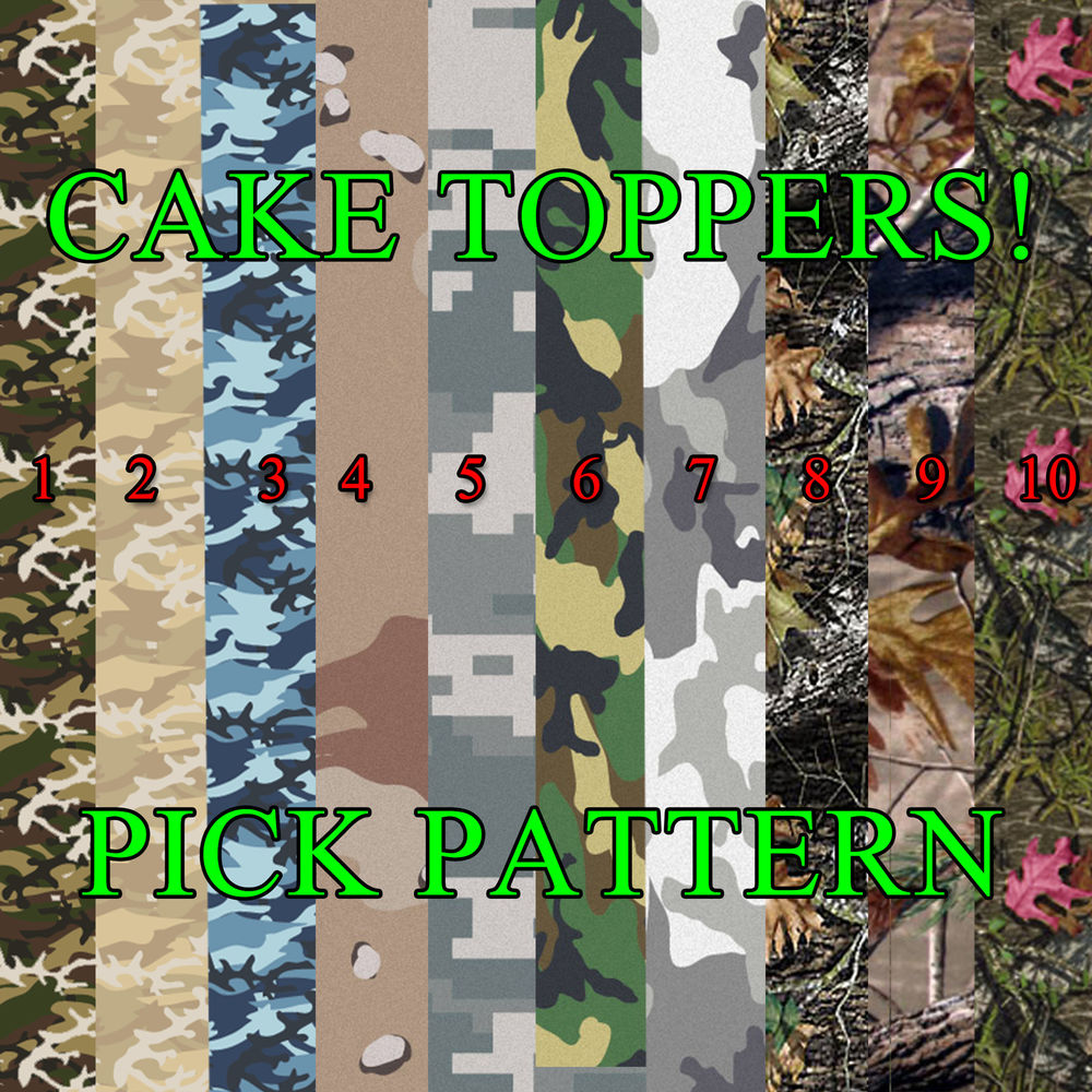 Camo Edible Icing Sheets for Cakes