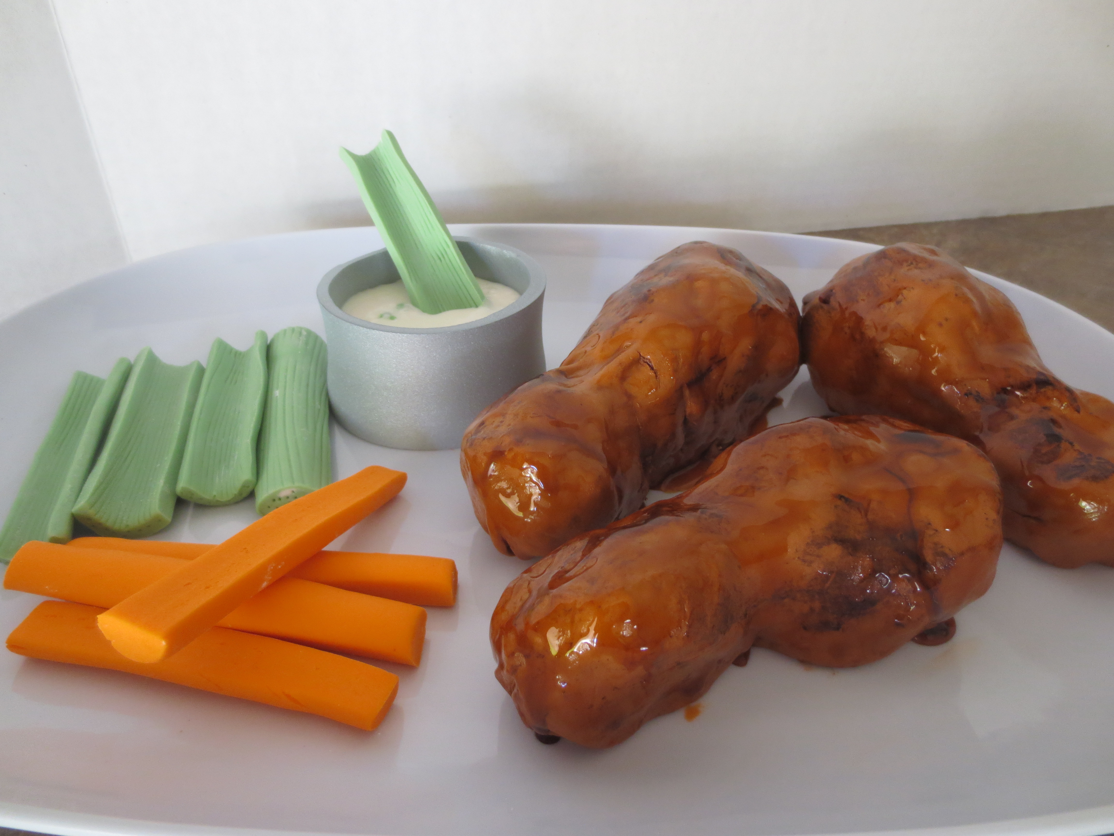 Chicken Wing Fondant Cakes