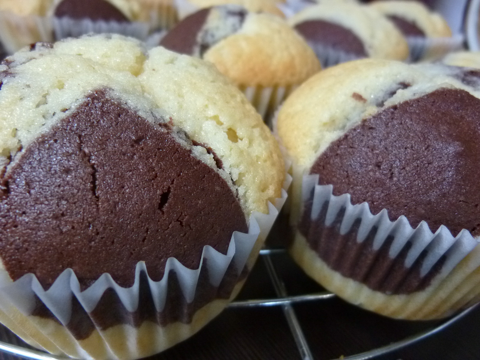 Chocolate and Vanilla Cupcakes