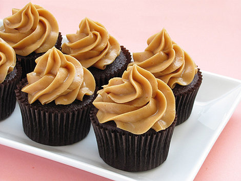 Chocolate Cupcakes with Peanut Butter Frosting