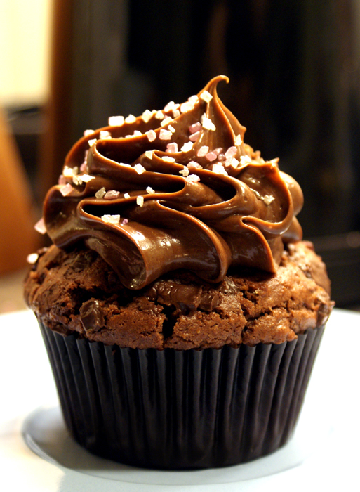 Chocolate Cupcakes with Peanut Butter Frosting