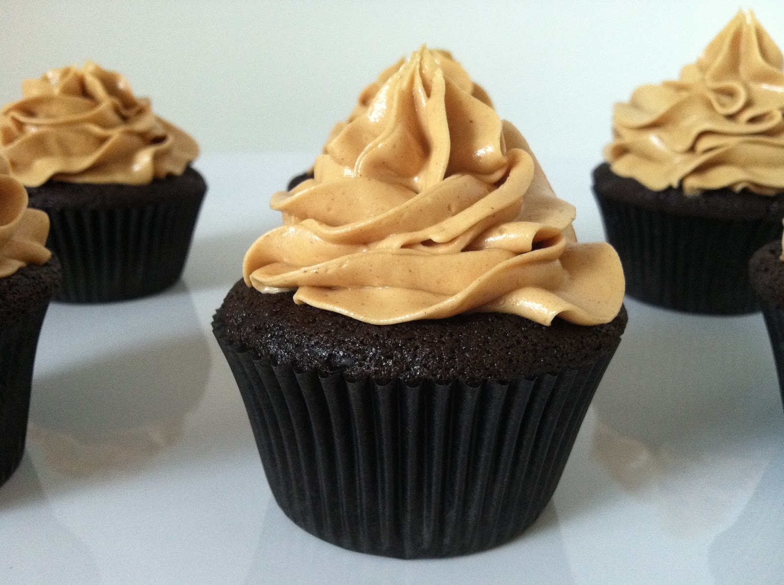 Chocolate Cupcakes with Peanut Butter Frosting