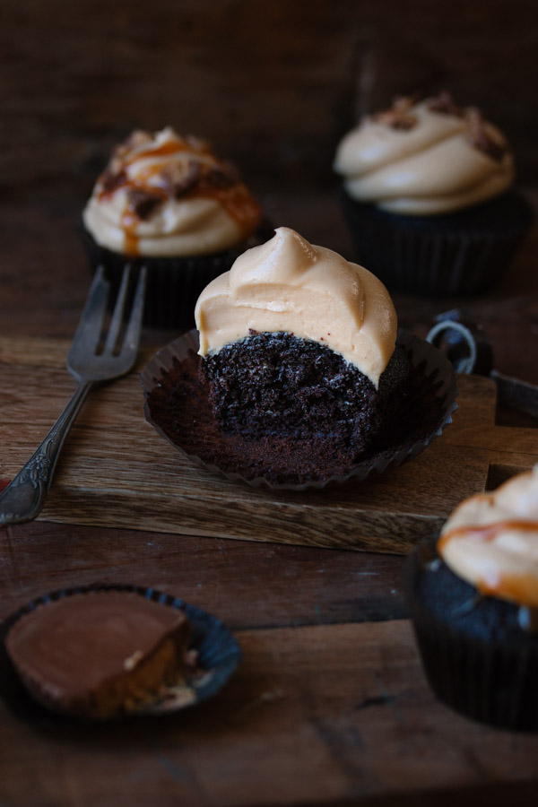 Chocolate Peanut Butter Cupcakes