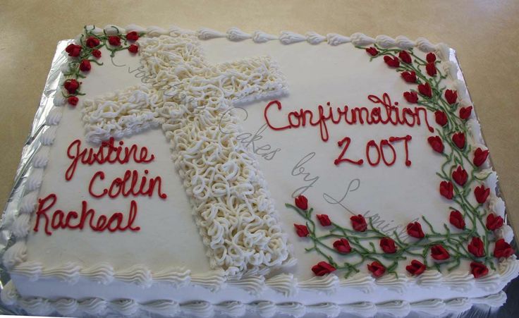 Confirmation Sheet Cake