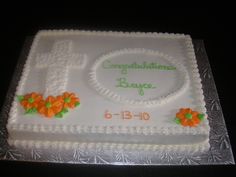 Confirmation Sheet Cake