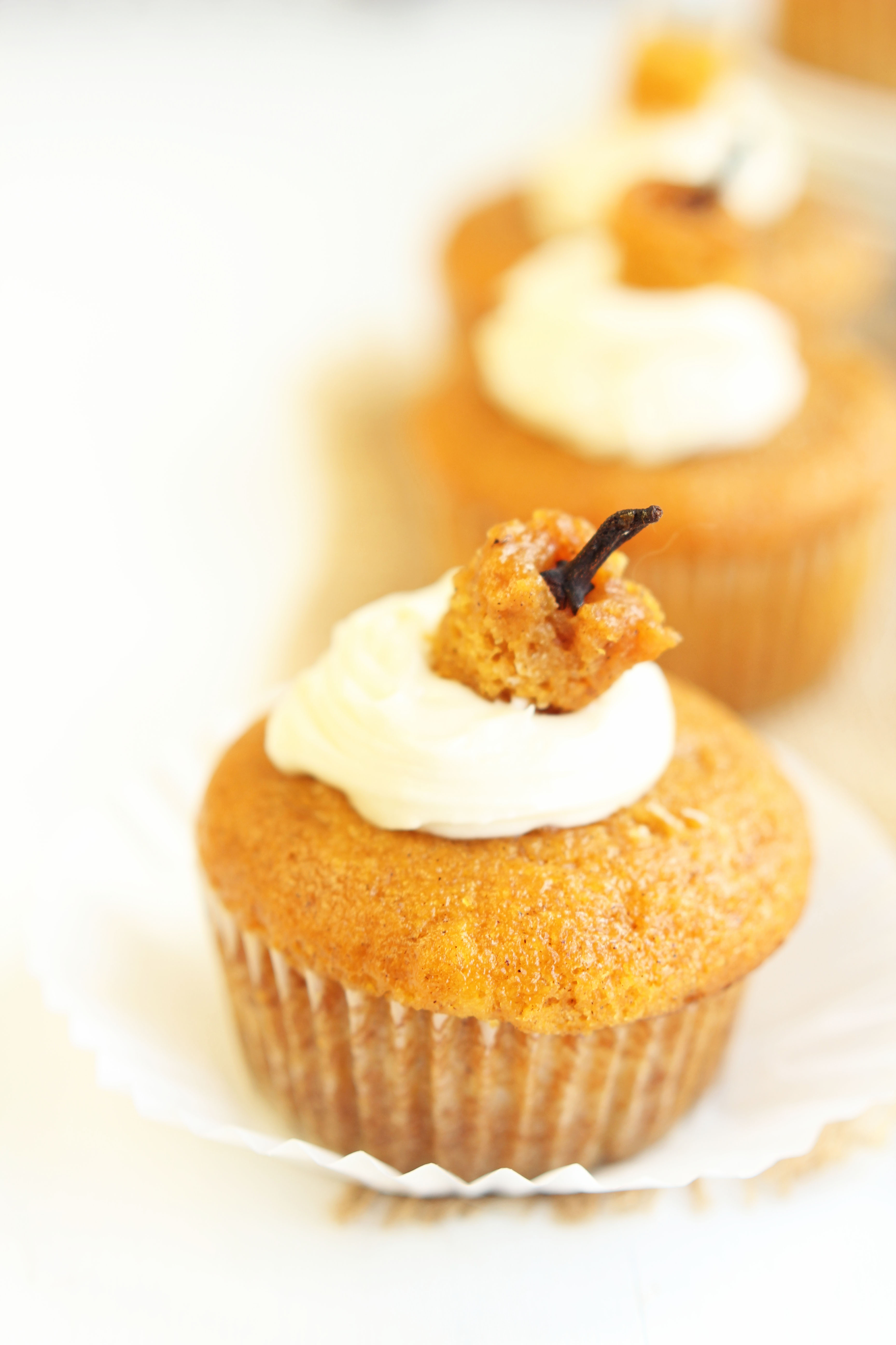Cream Cheese Filled Pumpkin Cupcakes Cream Cheese Filled Pumpkin Cupcakes