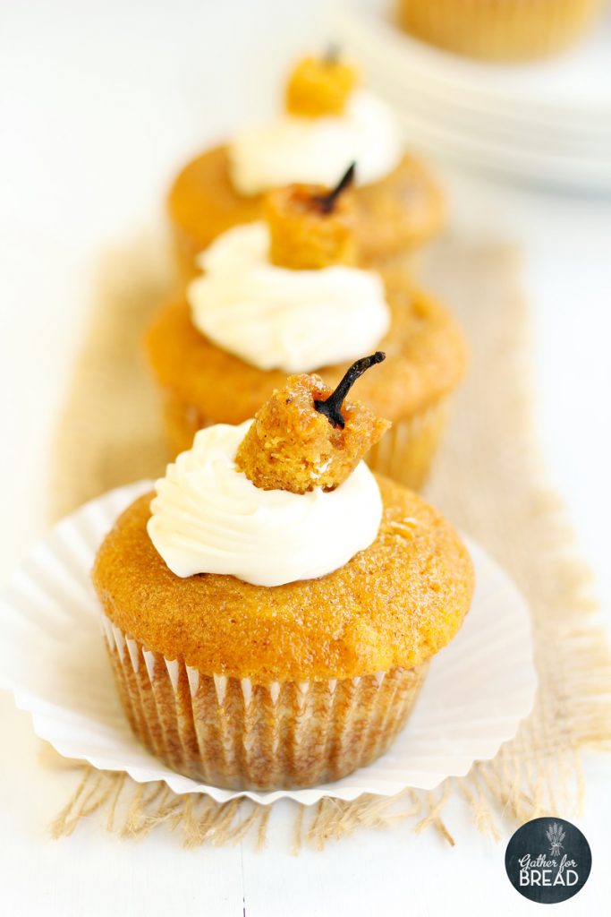 Cream Cheese Filled Pumpkin Cupcakes