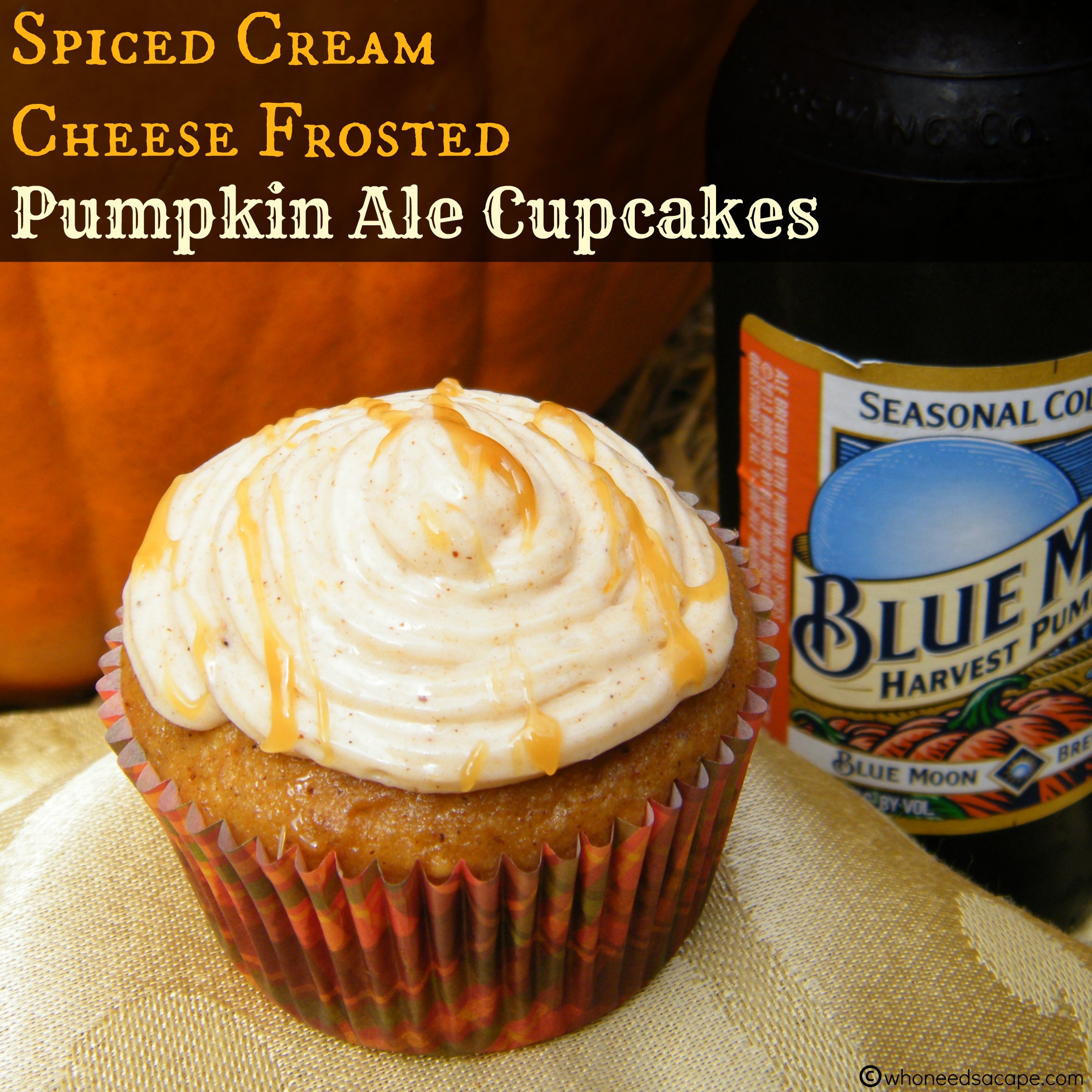 Cream Cheese Frosted Spiced Pumpkin Ale Cupcakes Cream Cheese Frosted Spiced Pumpkin Ale Cupcakes
