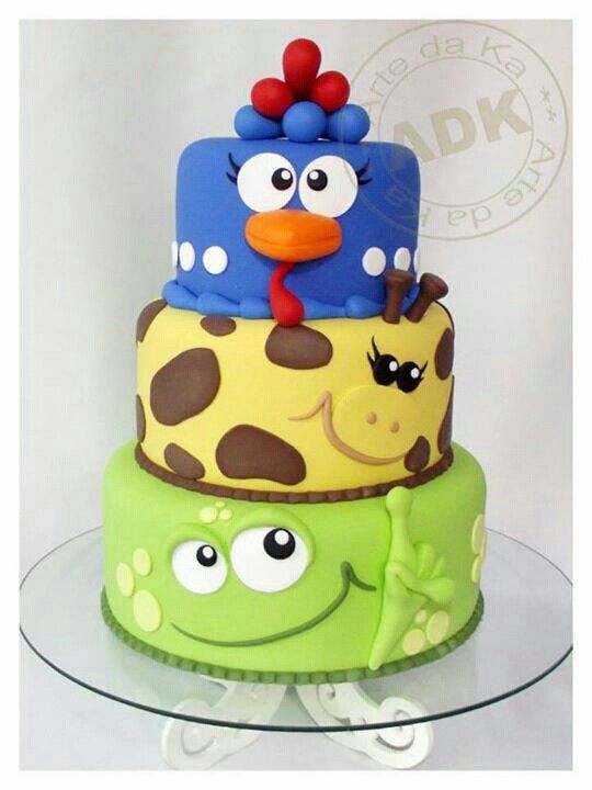 Cute Animal Birthday Cake