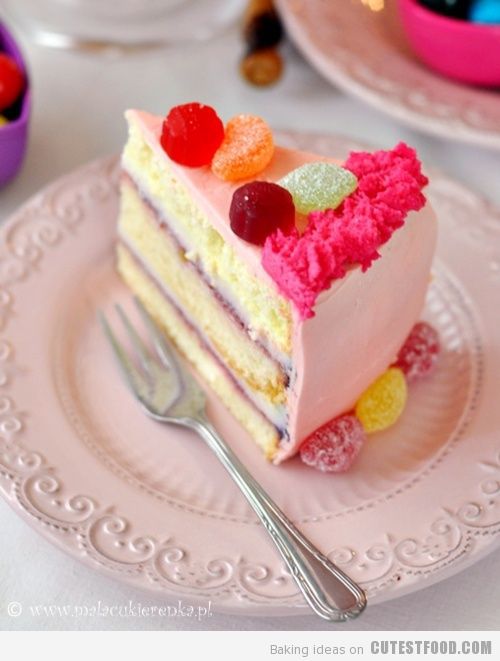 Cute Pink Birthday Cake