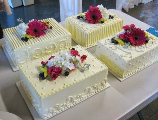 Decorated Wedding Sheet Cakes