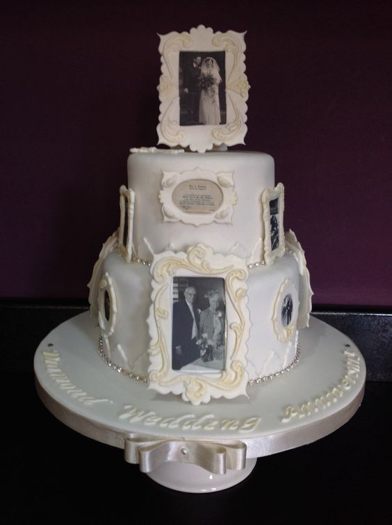 Diamond Anniversary Wedding Cake