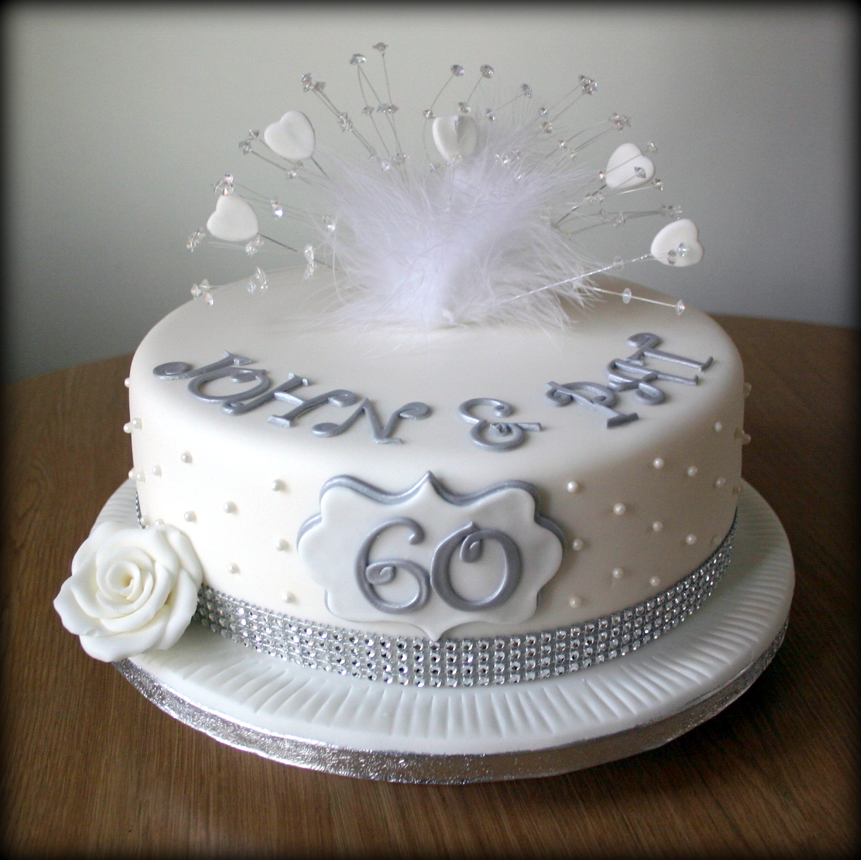 Diamond Anniversary Wedding Cake Diamond Anniversary Wedding Cake