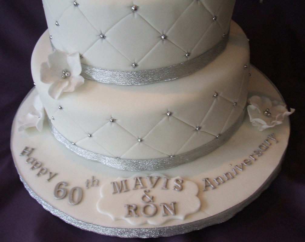 Diamond Anniversary Wedding Cake