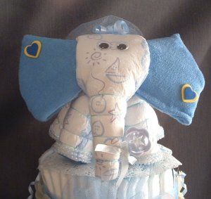 Elephant Baby Shower Diaper Decorations