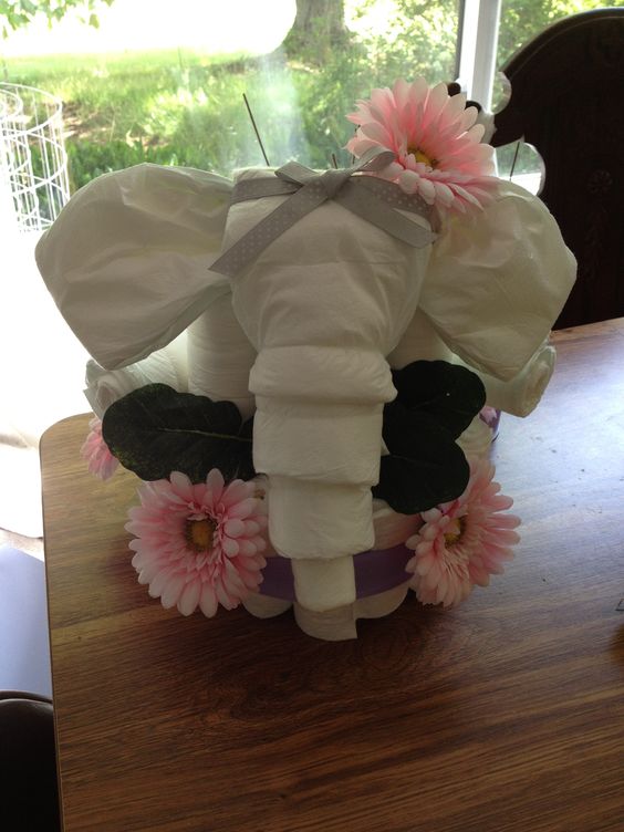 Elephant Diaper Cake