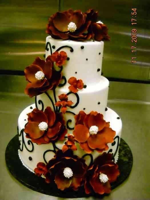 9 Photos of Fall Wedding Cakes Fondant 9 Photos of Fall Wedding Cakes Fondant