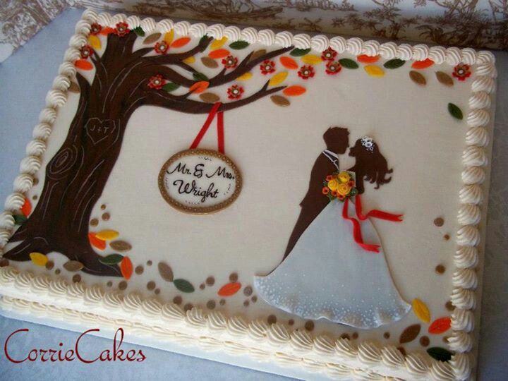 Fall Wedding Sheet Cakes Ideas