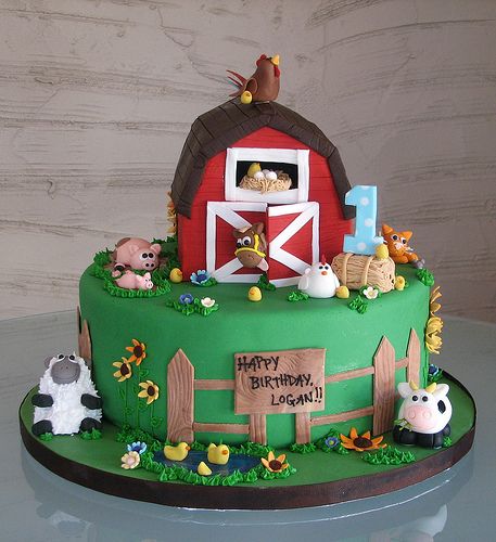 Farm Birthday Cake