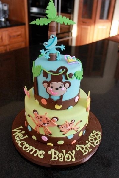 Fisher-Price Jungle Baby Shower Cake
