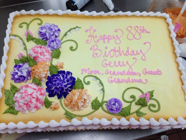 Floral Sheet Cake Designs Floral Sheet Cake Designs