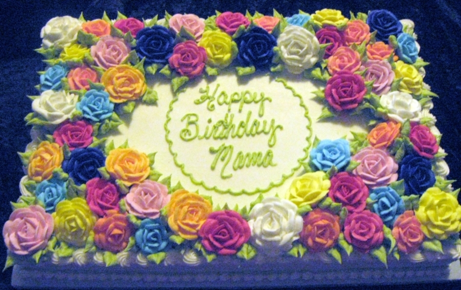 Flower Sheet Cake Flower Sheet Cake